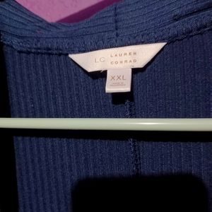 Dark blue open cardigan